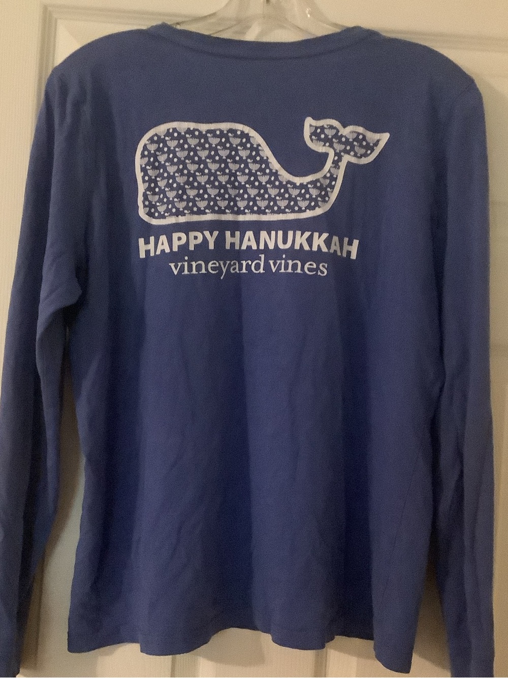 Vineyard Vines Kids Blue 'Happy Hanukkah' Long-Sleeve Tee
